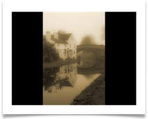 Lymm canal bridge in January mist - Richard Nicholls